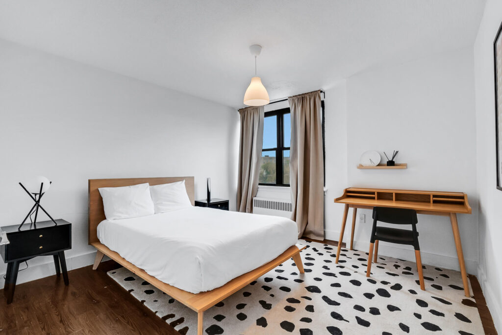 furnished rental bedroom